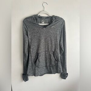 Nike Heathered Gray Dri-FIT Hoodie